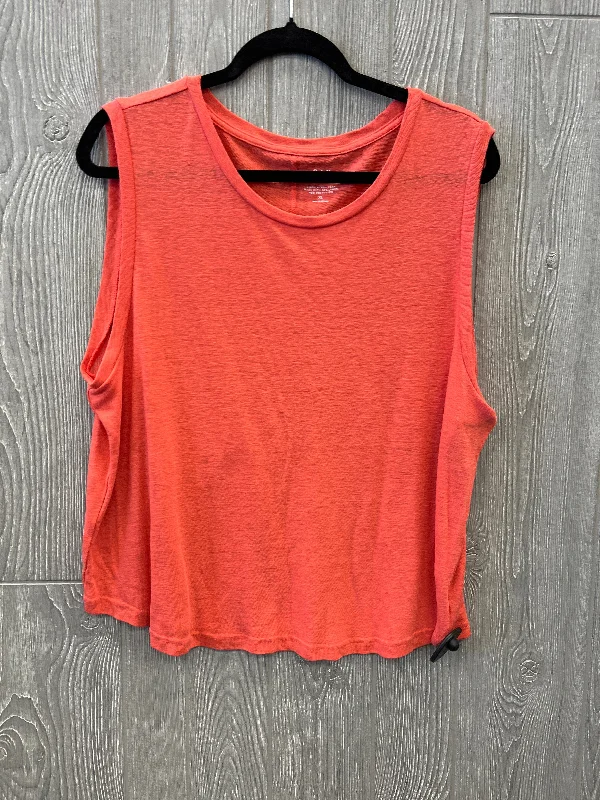 Top Sleeveless By Gap In Orange, Size: Xl