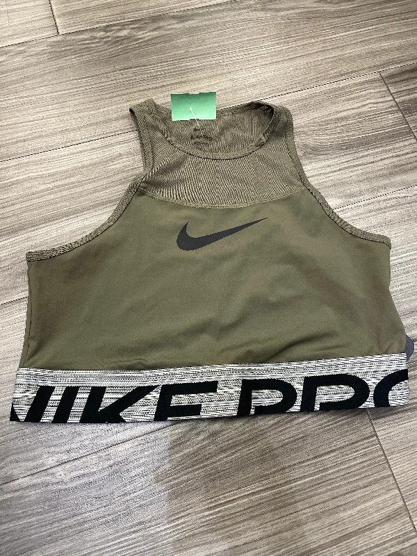 Athletic Bra By Nike In Green, Size: L