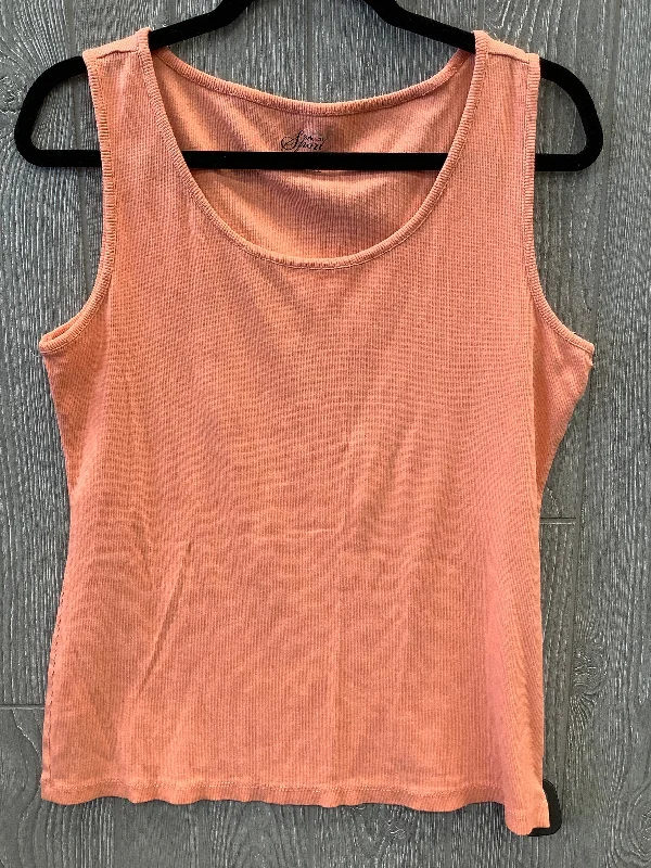 Top Sleeveless By Style And Co Collection Women In Orange, Size: L