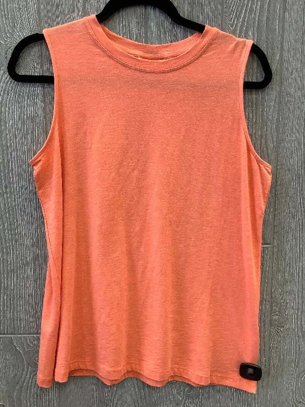 Top Sleeveless By Christian Siriano In Orange, Size: L