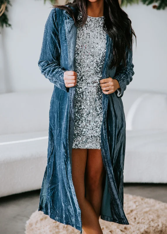 Misty Velvet Maxi Jacket