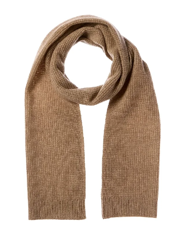 Hannah Rose Waffle Stitch Cashmere Scarf