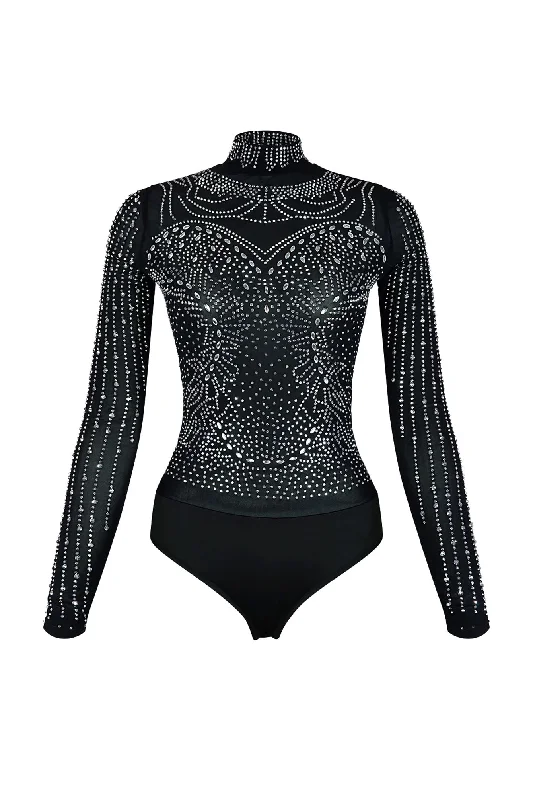 Luxy Rhinestone Mesh Bodysuit