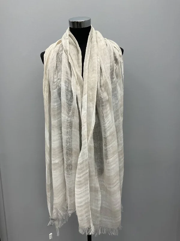 Linene/lurex Scarf In Natural