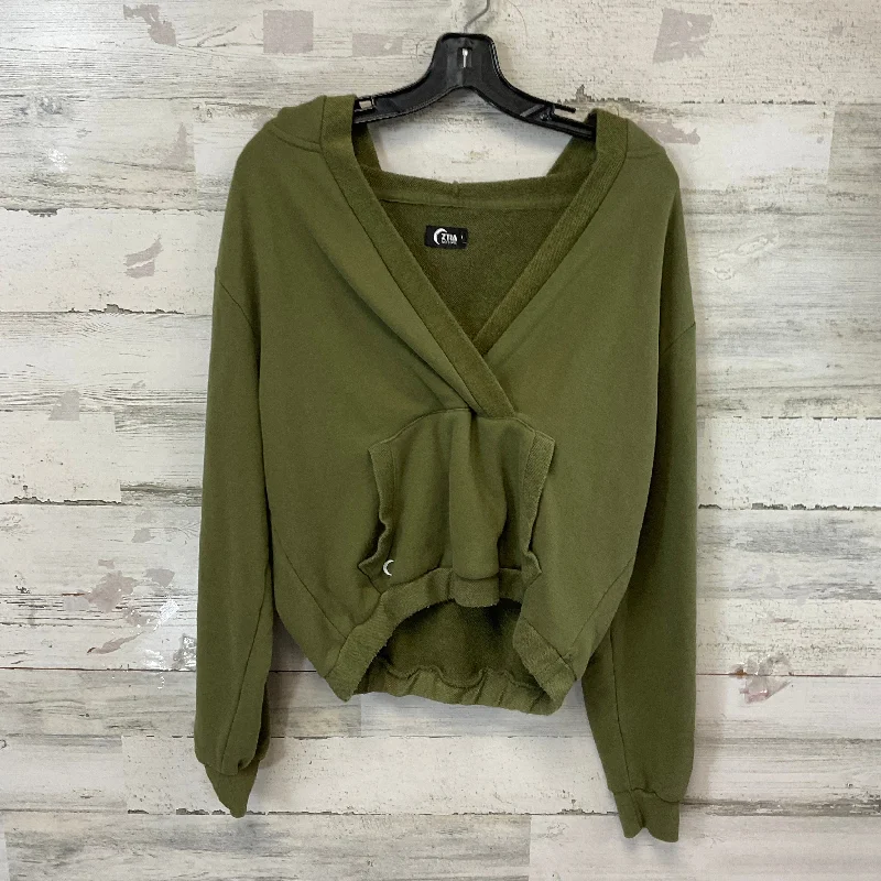 Sweatshirt Hoodie By Zyia In Green, Size: M