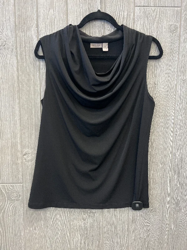 Top Sleeveless By Chicos In Black, Size: M