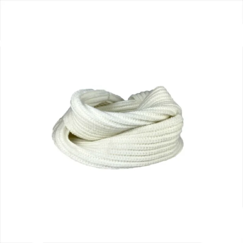 Lodge Knit Loop Scarf In Winter White