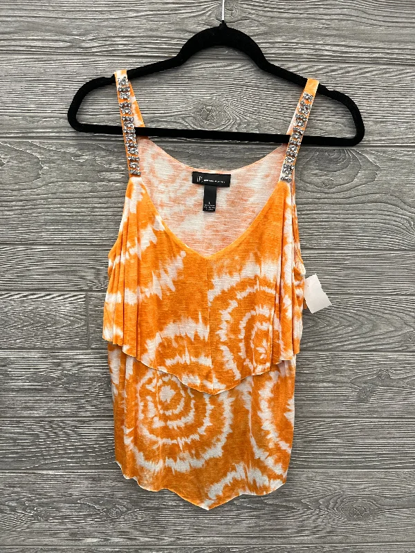 Top Sleeveless By Inc In Orange, Size: L