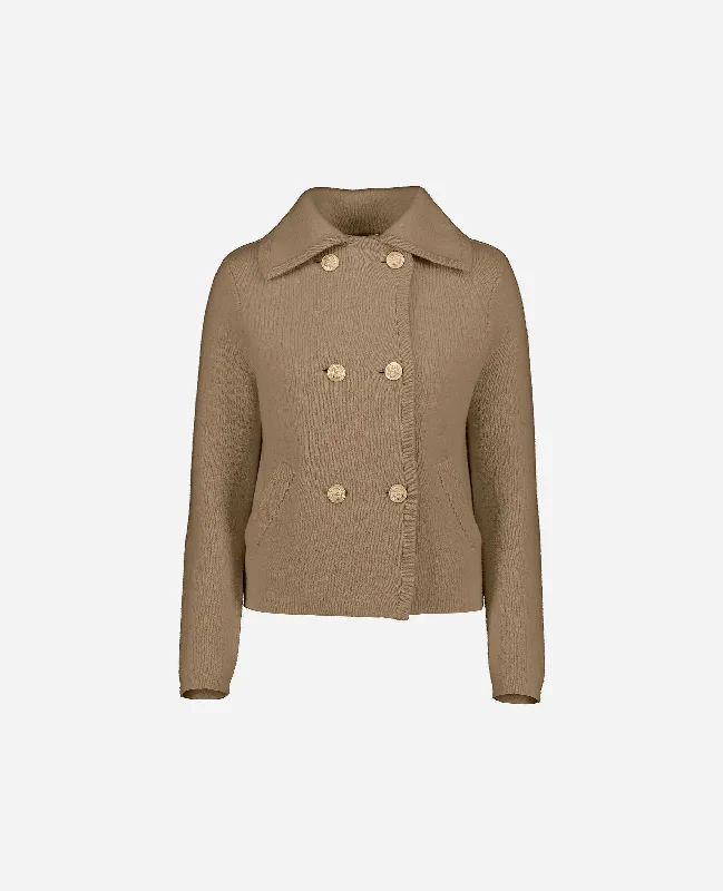 Jacket aus Cashmere-Mischung in Beige