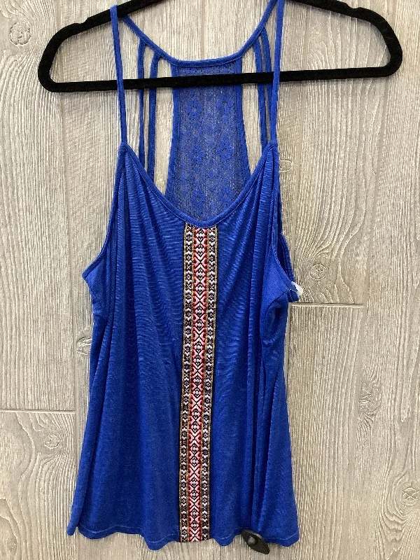 Top Sleeveless By Maurices In Blue, Size: L