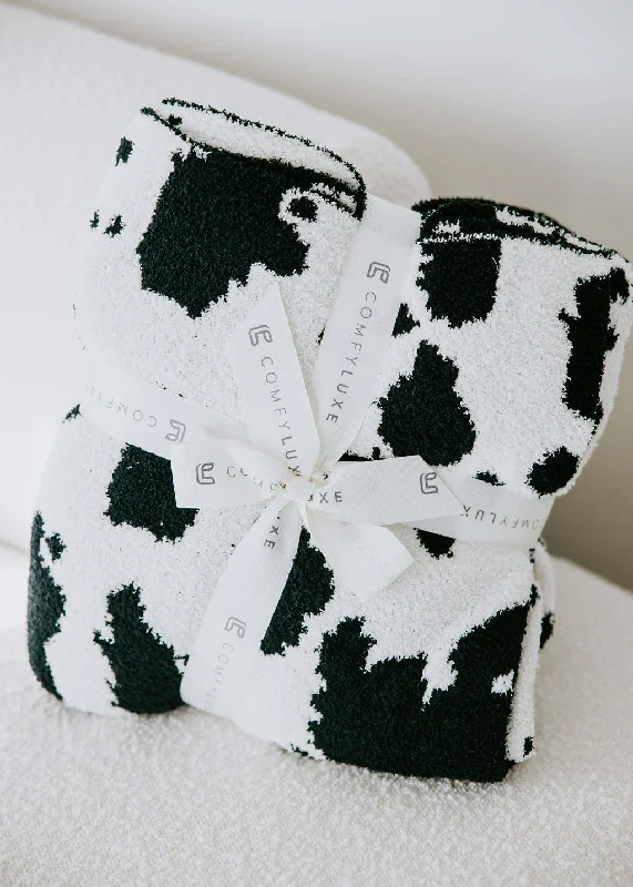 Cow Print Throw Blanket