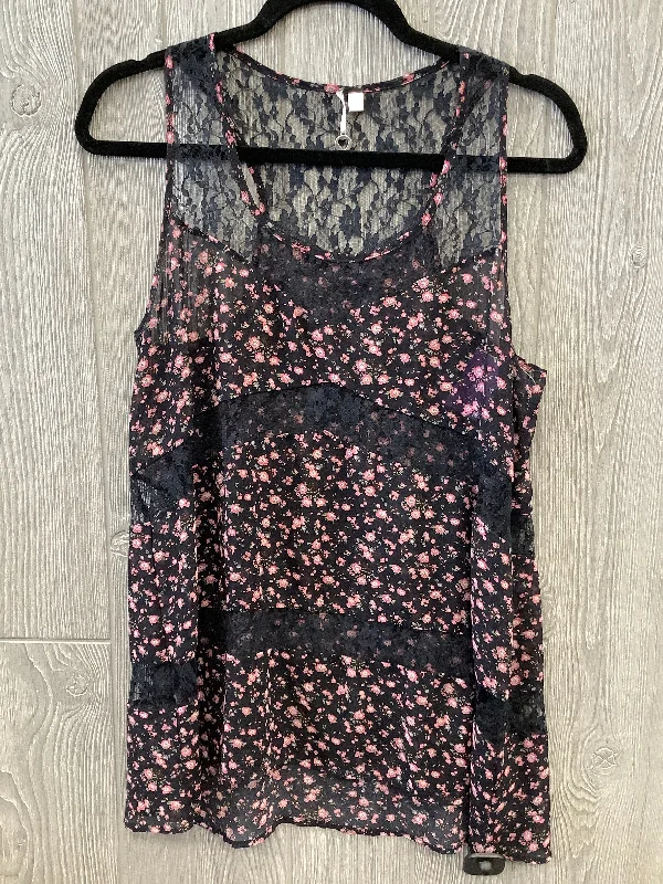 Top Sleeveless By Robin K In Black, Size: L