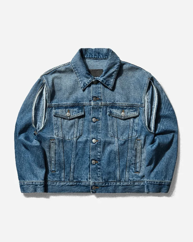 Women's Deconstructed Denim Jacket Medium Blue