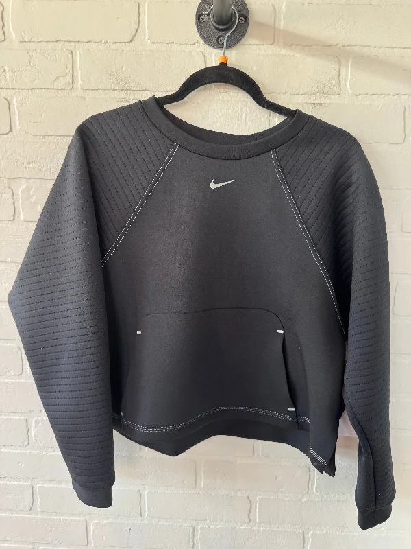 Athletic Sweatshirt Crewneck By Nike Apparel In Black, Size: M