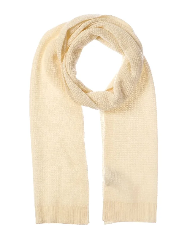 Hannah Rose Waffle Stitch Cashmere Scarf