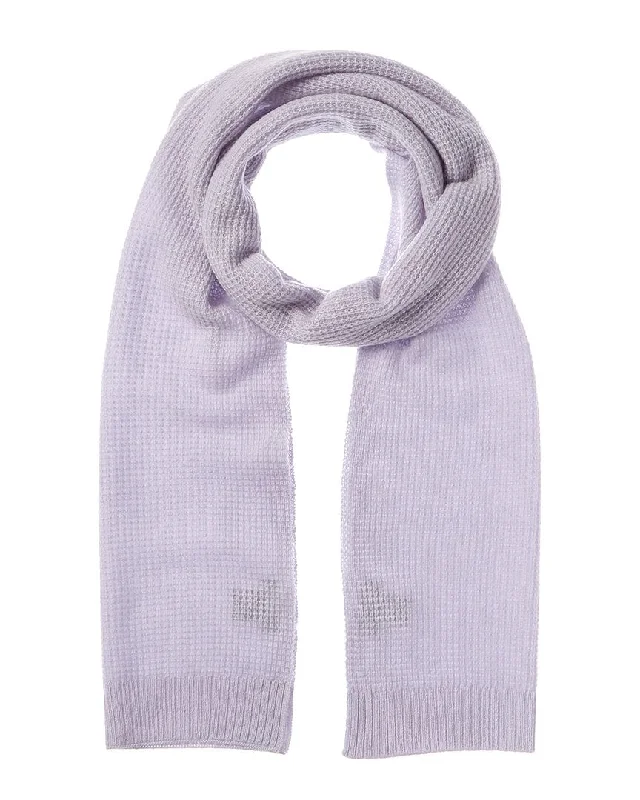 Hannah Rose Waffle Stitch Cashmere Scarf