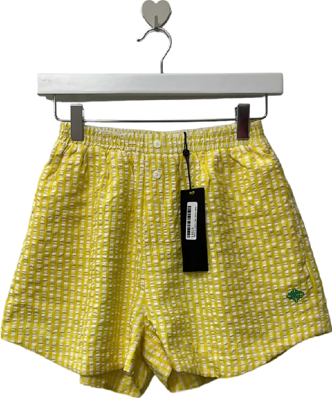 The Couture Club Yellow Gingham Shorts UK 8