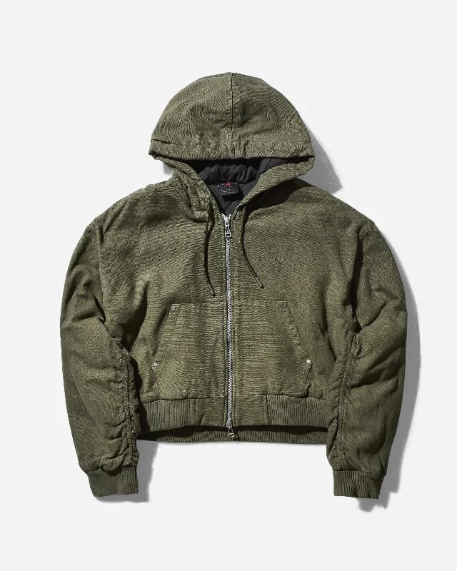 Women's Travis Scott Hooded Canvas Jacket Khaki