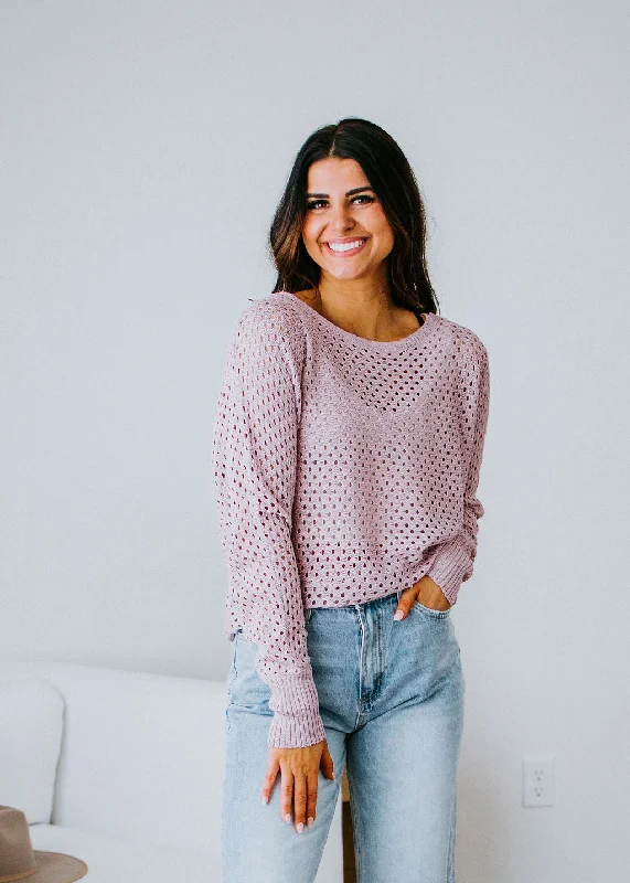 See Through You Eyelet Sweater