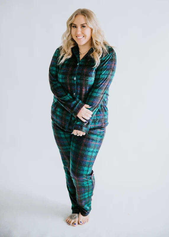 Silent Night Plaid Pajama Set