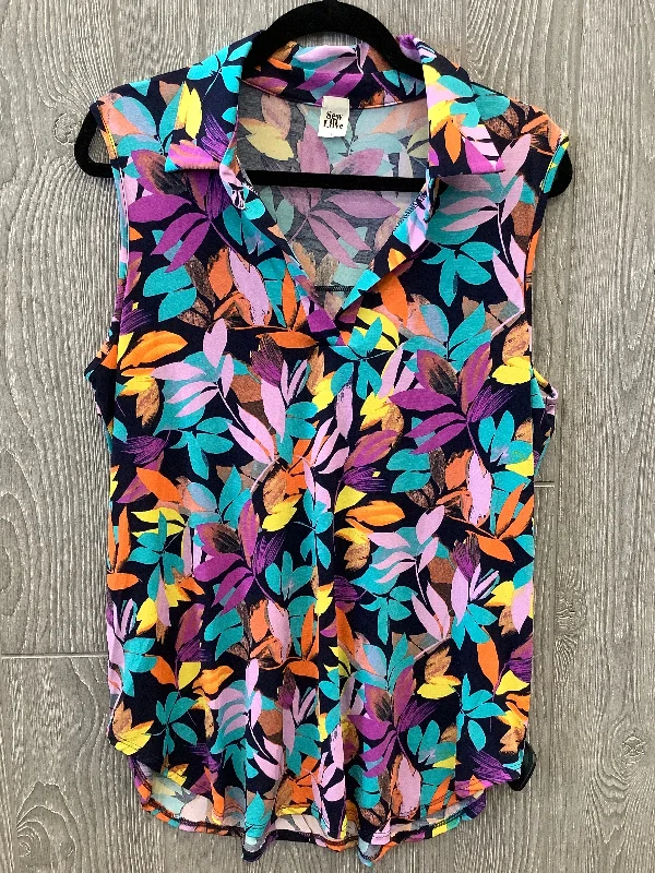 Blouse Sleeveless By Sew In Love In Multi-colored, Size: L