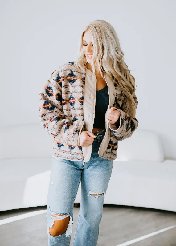 Merritt Printed Sherpa Jacket