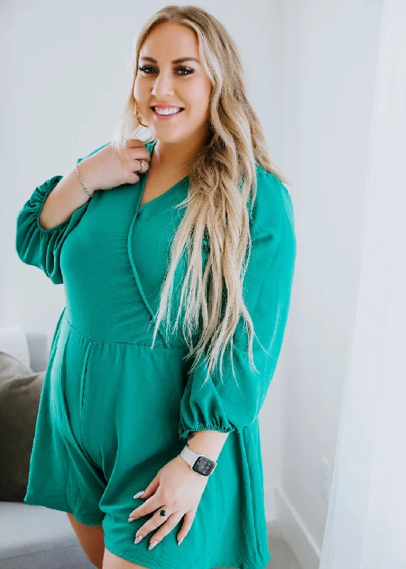 Curvy Jolene Flare Romper