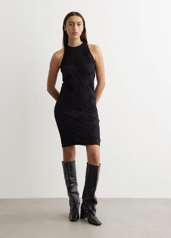 Gathered Jersey Sleeveless Dress