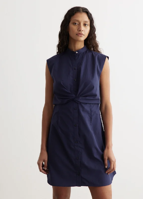 Louisa Sleeveless Poplin Dress