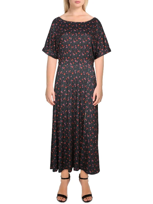 Lana Womens Floral Print Long Midi Dress