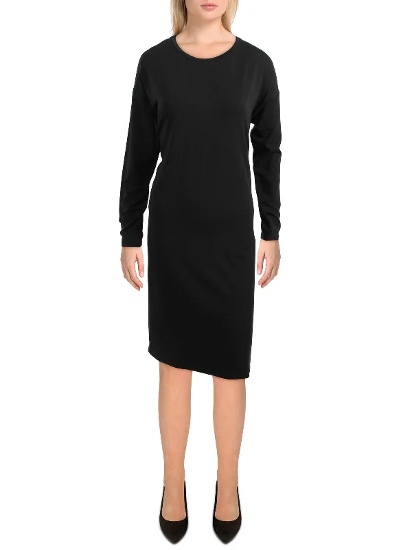 Womens Tencel Boxy Midi Dress