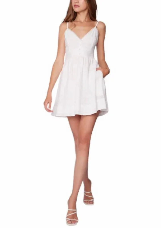 Alamour Sleeveless Mini Dress In Off White