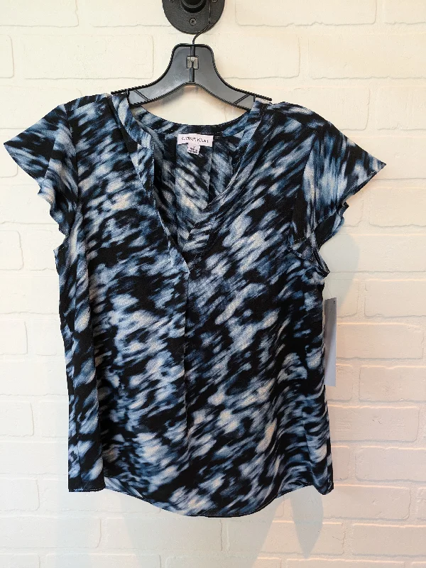 Black & Blue Top Short Sleeve Calvin Klein, Size S