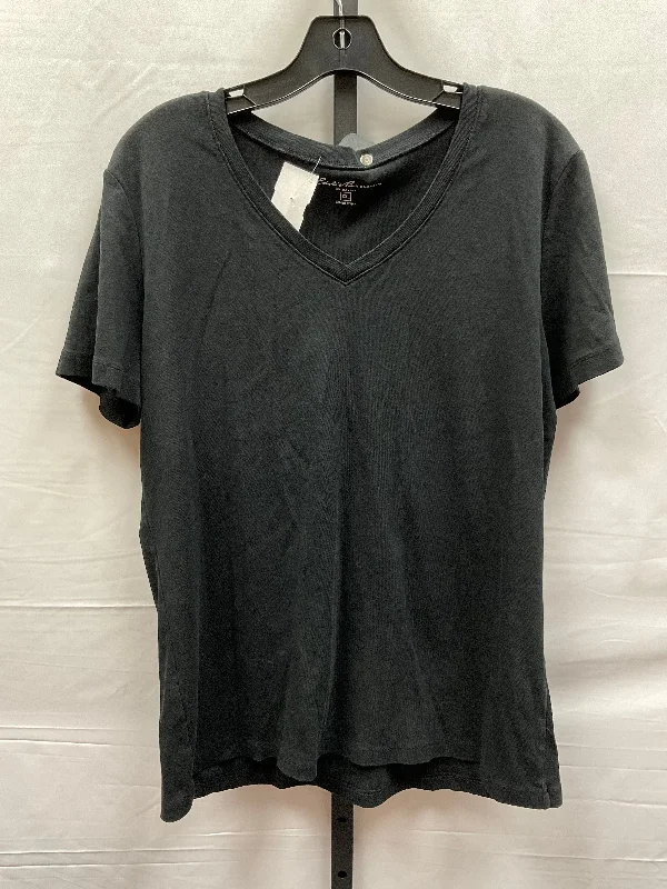 Black Top Short Sleeve Basic Eddie Bauer, Size Xxl