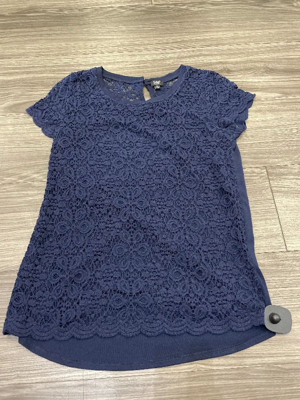 Navy Top Short Sleeve Lee, Size S