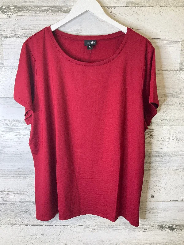 Red Top Short Sleeve East 5th, Size 2x