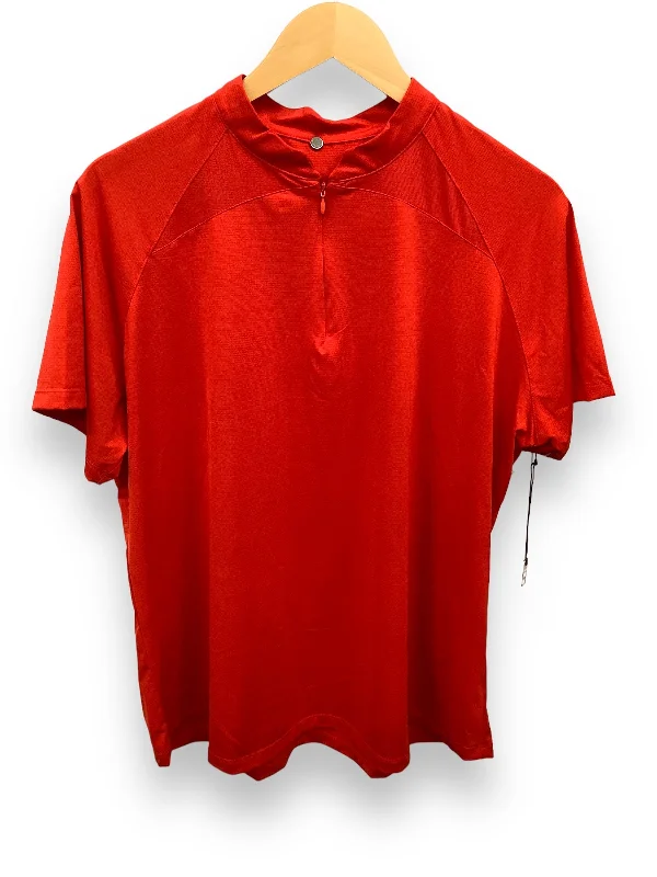 Red Top Short Sleeve Tail, Size Xxl