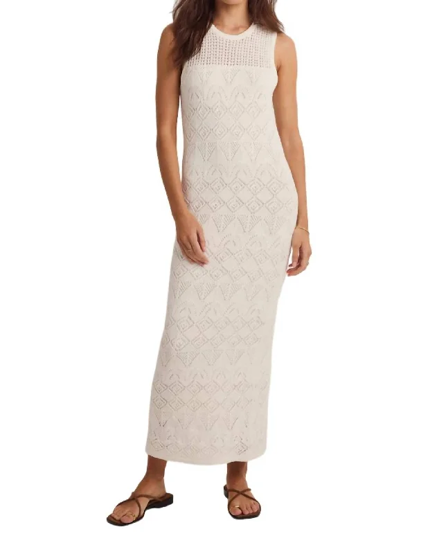 Knit Maxi Dress In White