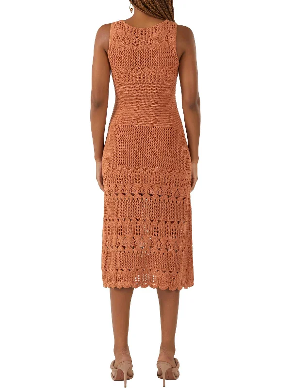 Womens Crochet Maxi Sweaterdress