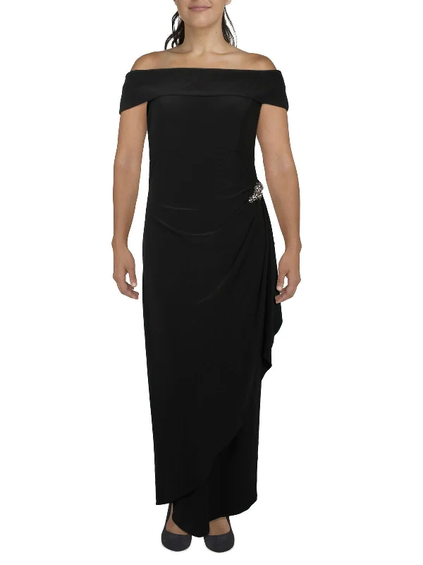 Womens Maxi gathered Evening Dress