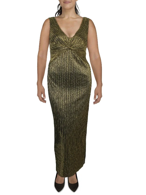 Womens Metallic Long Maxi Dress