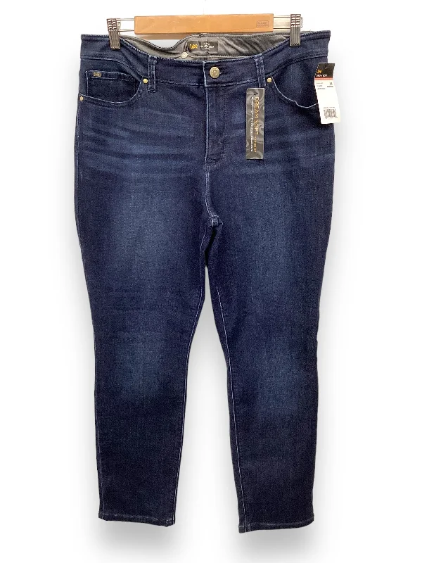 Jeans Straight By Lee In Blue, Size: 14