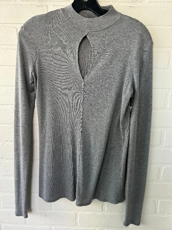 Top Long Sleeve By Frame In Grey, Size: S