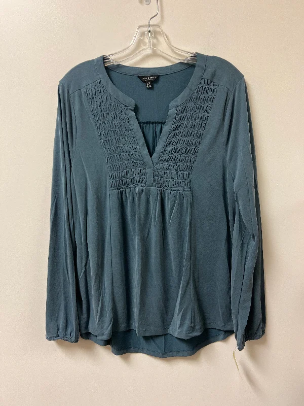 Top Long Sleeve By Lucky Brand In Blue, Size: L