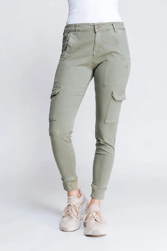 Cargo Jogger Pants In Green