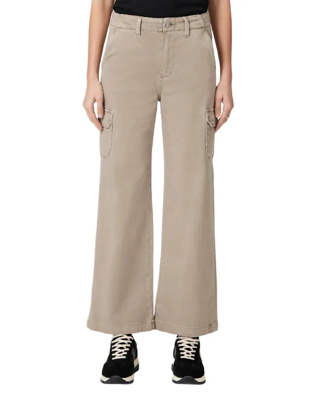 Carly Cargo Pant In Vintage Moss Taupe