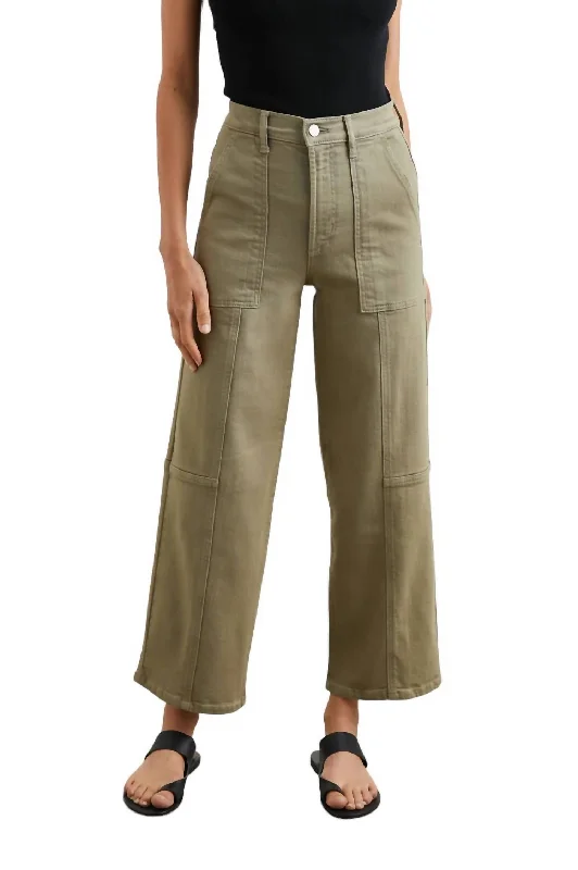 Getty Crop Utility Pant In Olive