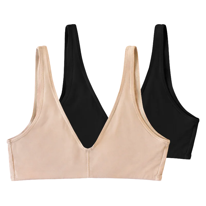 2-Pack Everyday Bralette in Ada Nude + Black