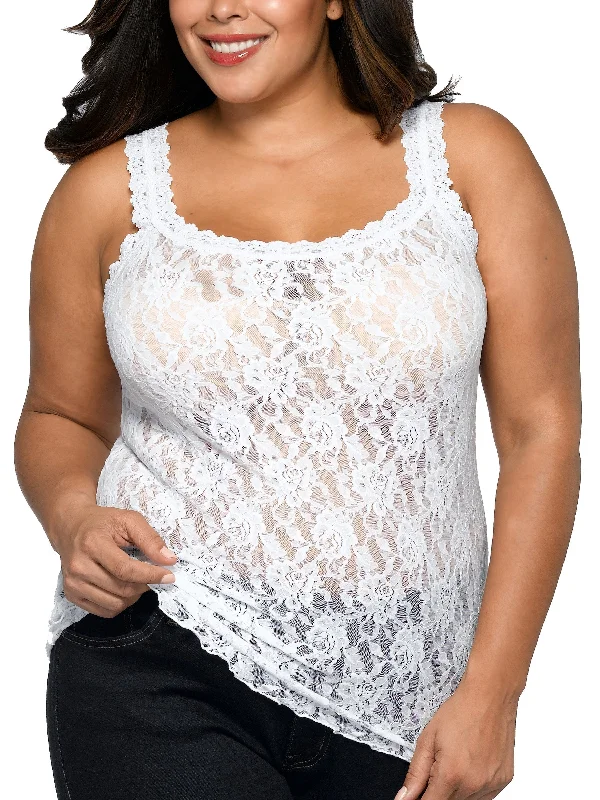 Plus Size Signature Lace Classic Cami White